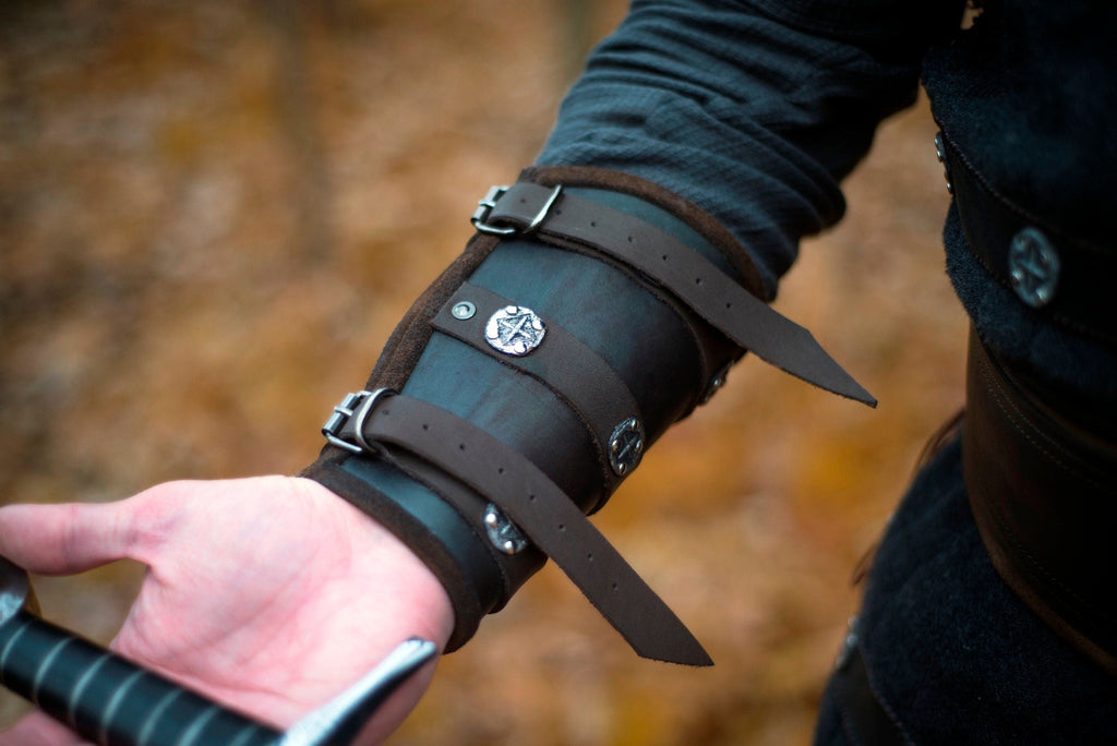 Medieval leather bracers for Larp | | Wiccan Center