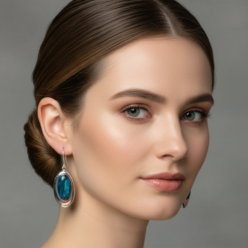 Heathergems Celtic Teardrop Earrings - Handmade in Scotland | Dangle Earrings | Wiccan Center