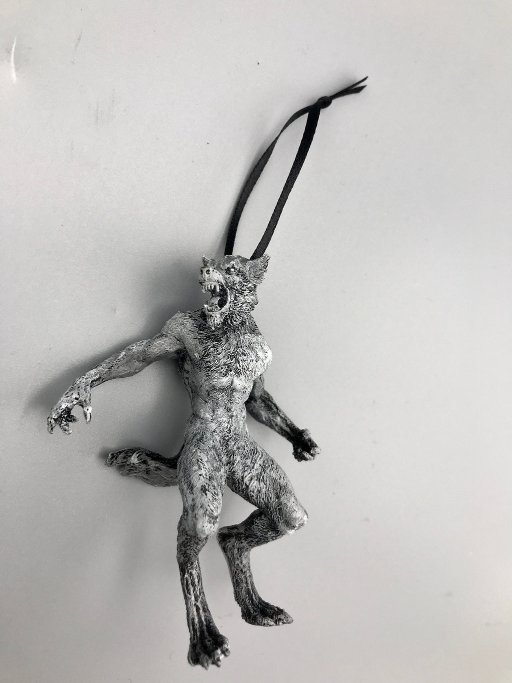 Werewolf Ornament, grayscale