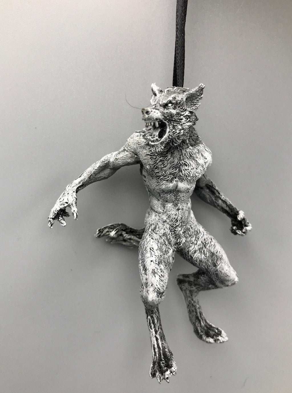 Werewolf Ornament, grayscale