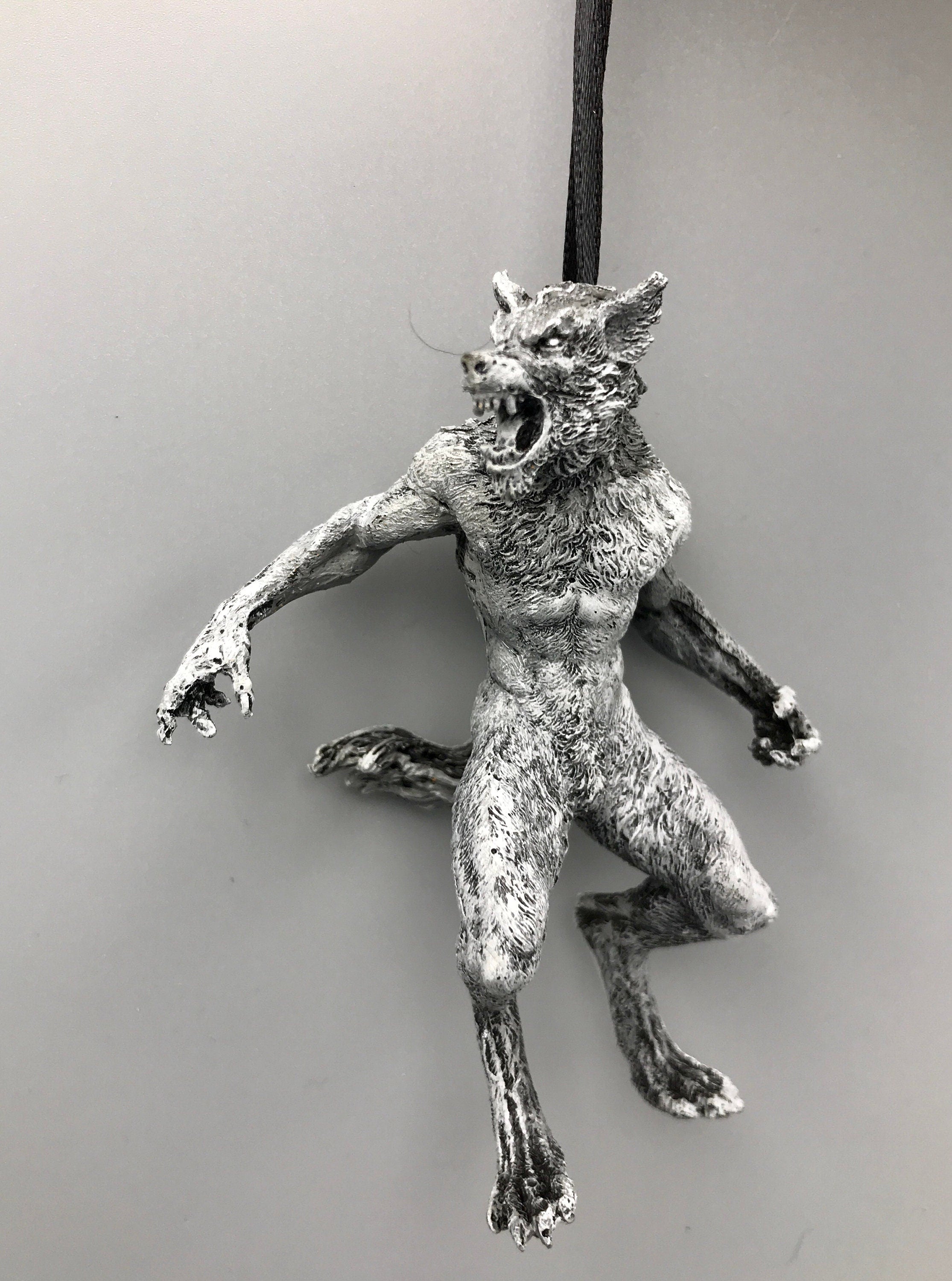 Werewolf Ornament, grayscale