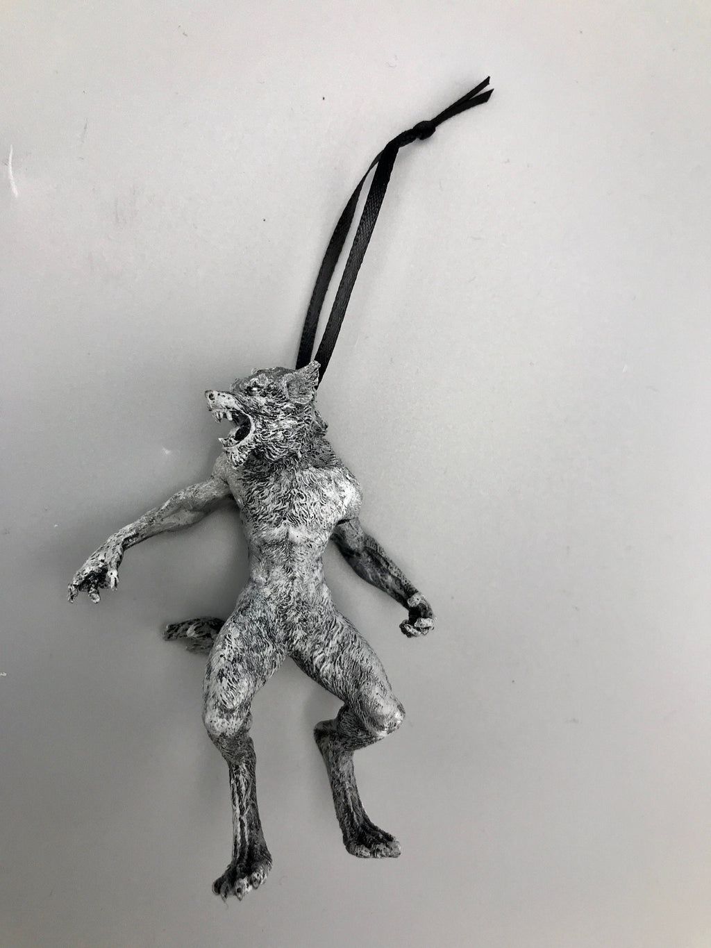 Werewolf Ornament, grayscale