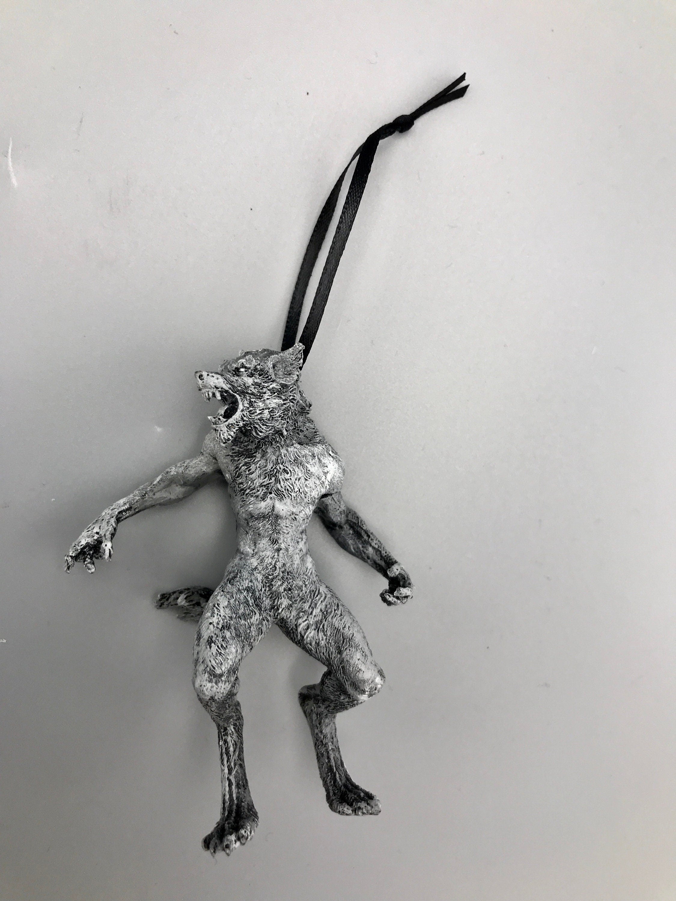 Werewolf Ornament, grayscale