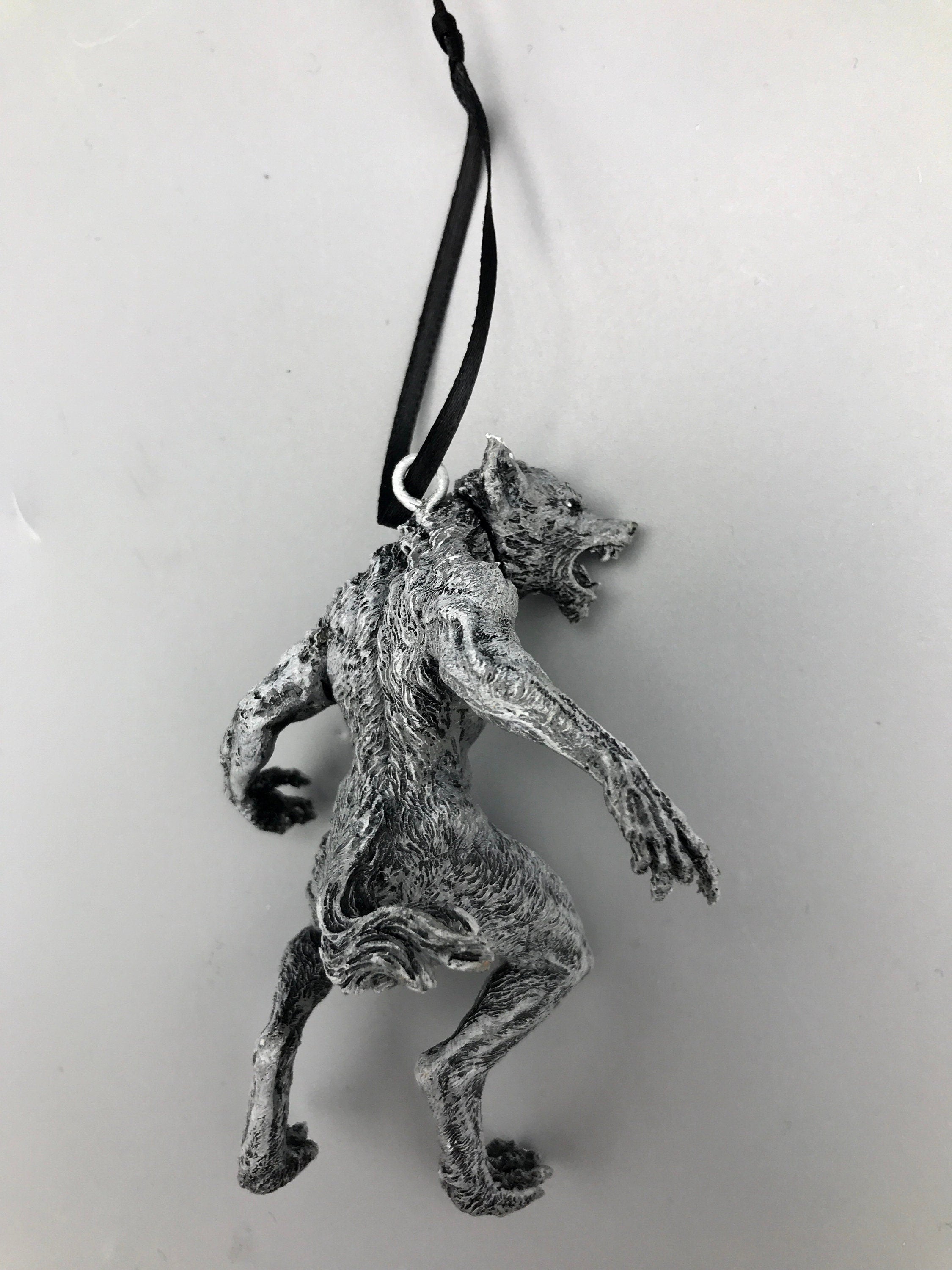 Werewolf Ornament, grayscale