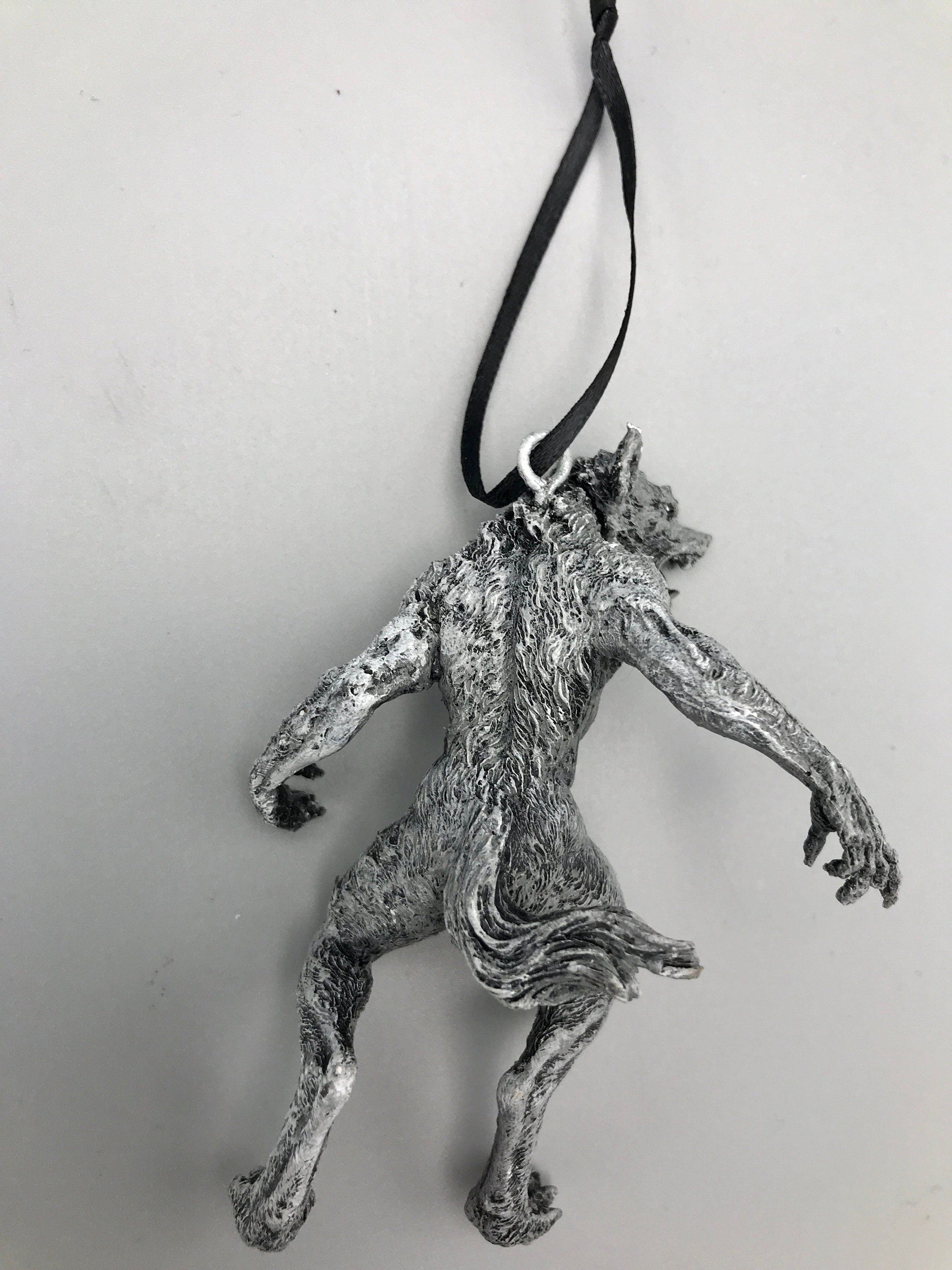 Werewolf Ornament, grayscale