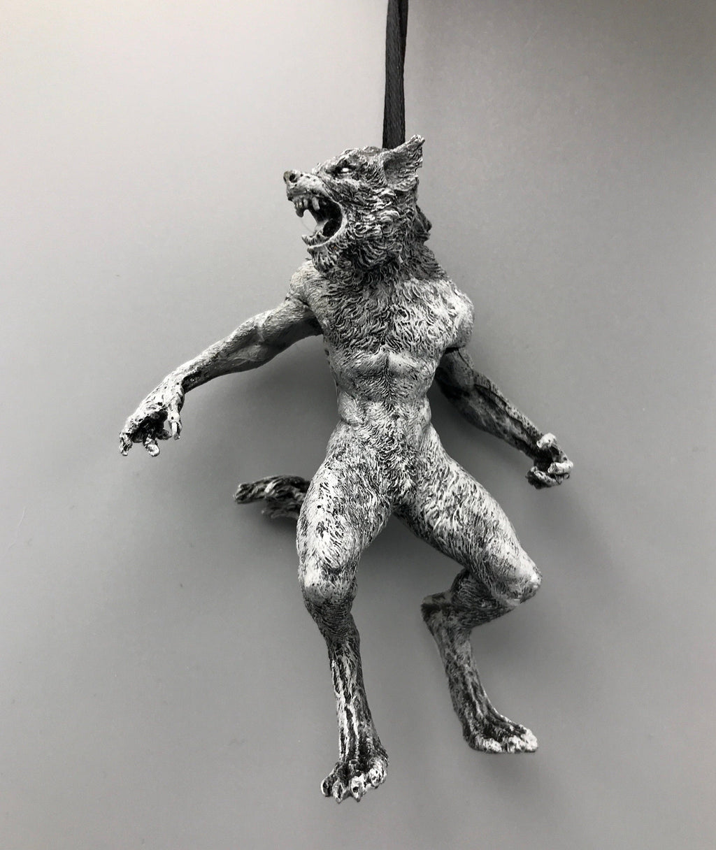 Werewolf Ornament, grayscale