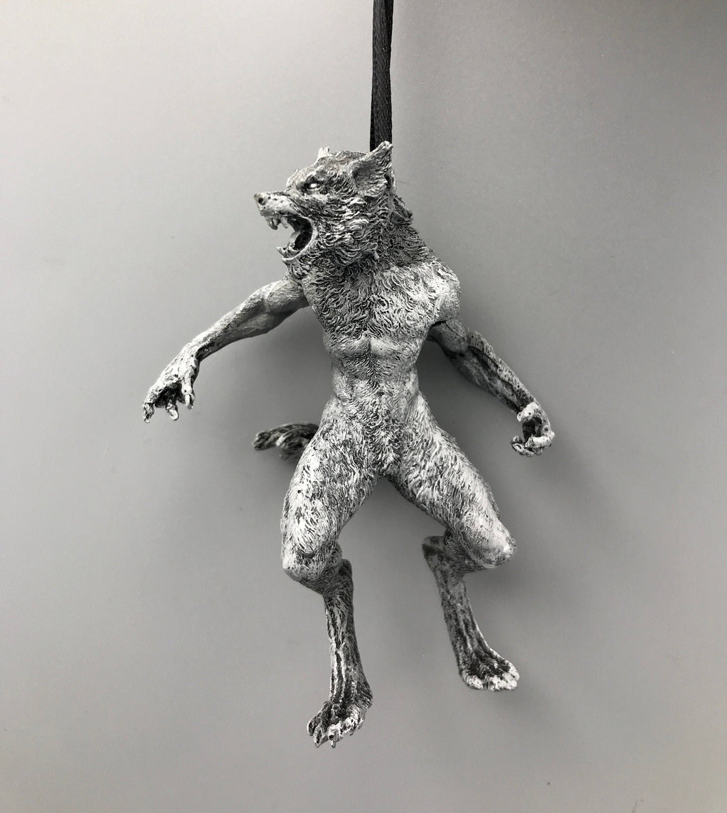 Werewolf Ornament, grayscale