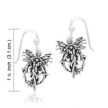Pixie Fairy Earrings in Sterling Silver | Dangle Earrings | Wiccan Center