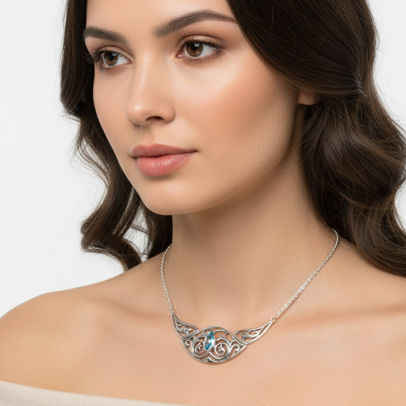 Celtic Elegance Necklace in Sterling Silver | Necklet | Wiccan Center