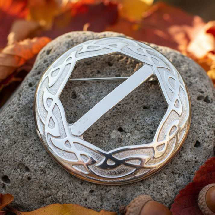 Large Celtic Knot Scarf Ring - Handmade in Scotland | Scarf Ring | Wiccan Center