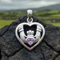 Irish Claddagh Love Necklace in Sterling Silver | Pendant | Wiccan Center