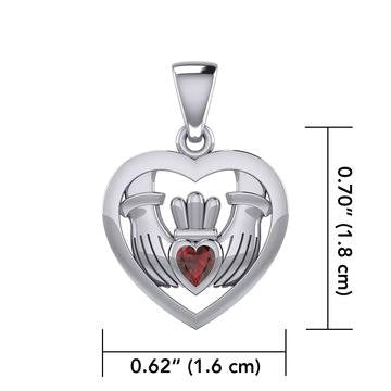 Irish Claddagh Love Necklace in Sterling Silver | Pendant | Wiccan Center