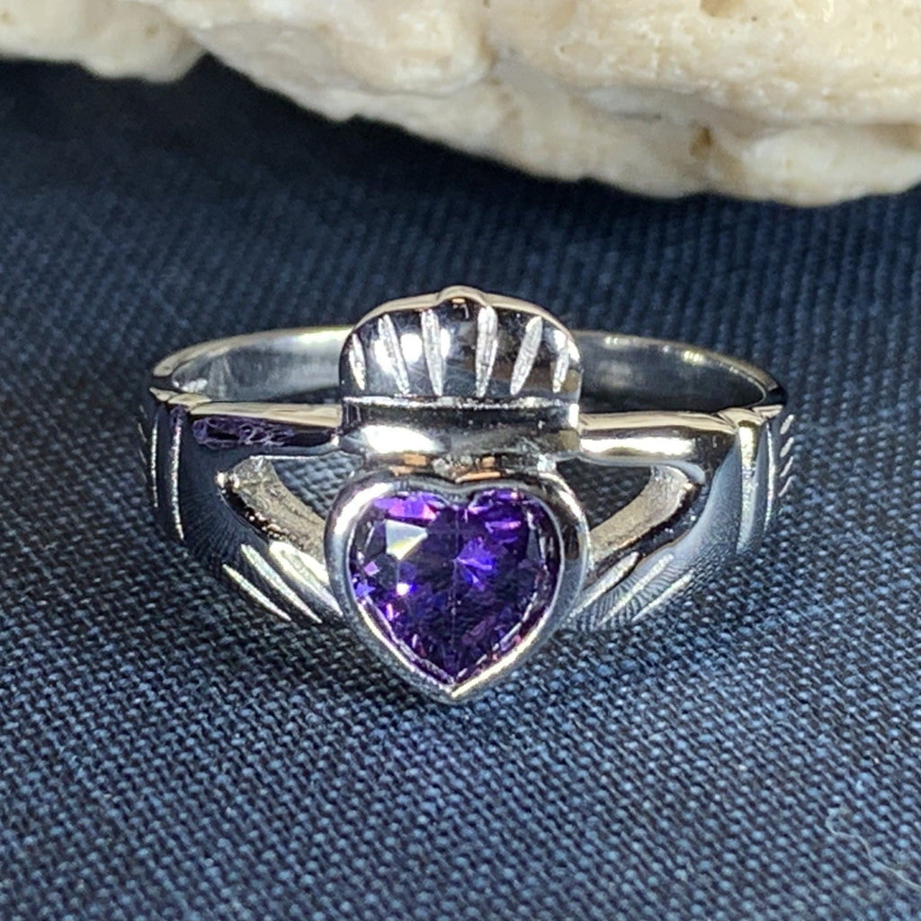 Amethyst Irish Claddagh Ring | Ring | Wiccan Center