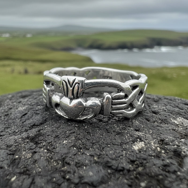 Ennis Irish Claddagh Ring in Sterling Silver | Ring | Wiccan Center
