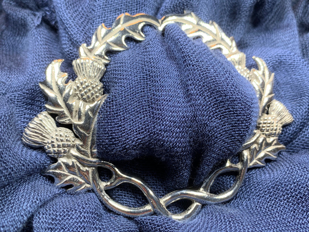 Scottish Thistle Pewter Scarf Ring - Handmade in Scotland | Scarf Ring | Wiccan Center