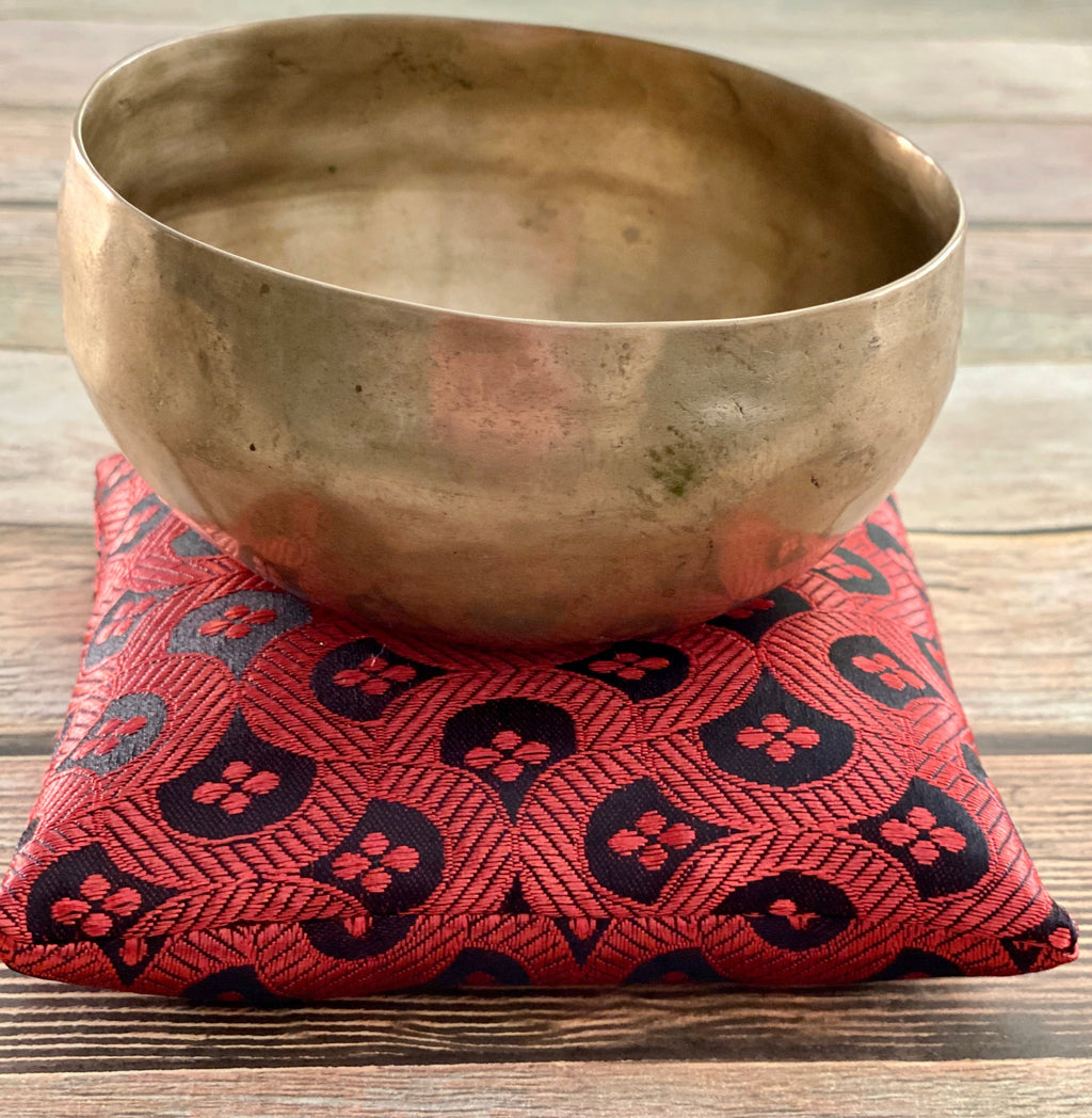 Red Singing Bowl Crystal Display Pillow | Other Pillows | Wiccan Center