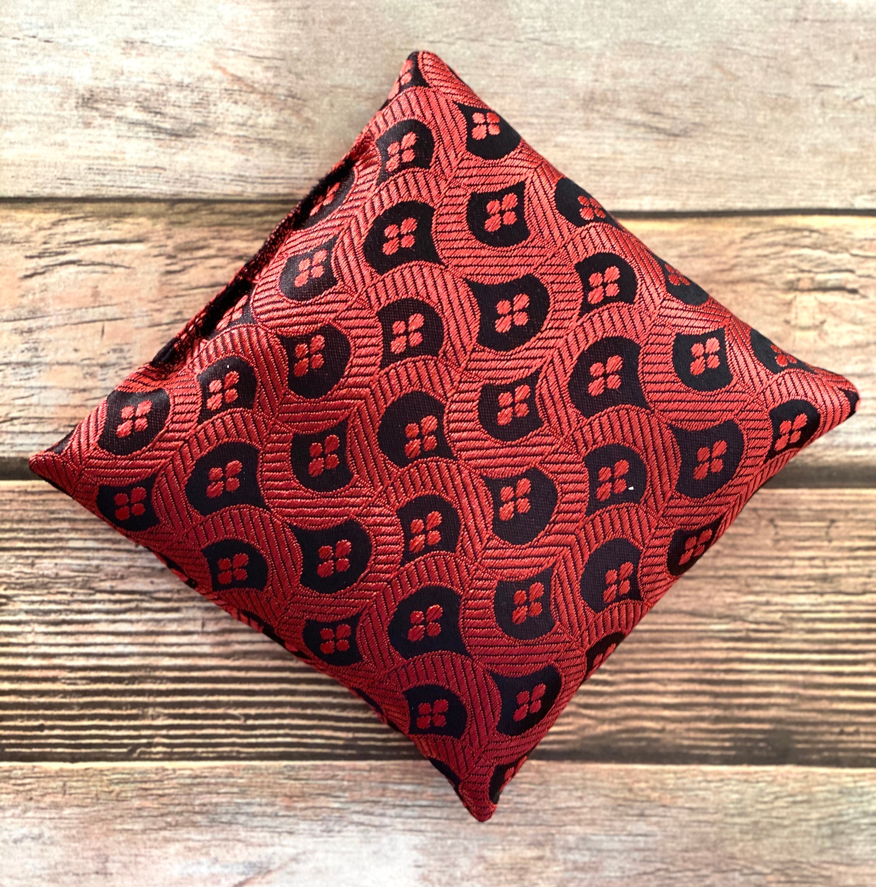 Red Singing Bowl Crystal Display Pillow | Other Pillows | Wiccan Center