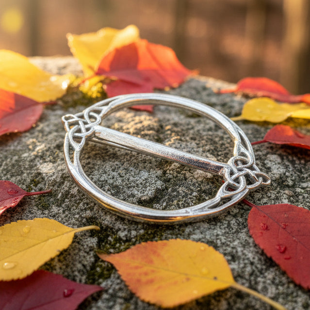 Noelle Celtic Knot Scarf Ring - Handmade in England | Scarf Ring | Wiccan Center