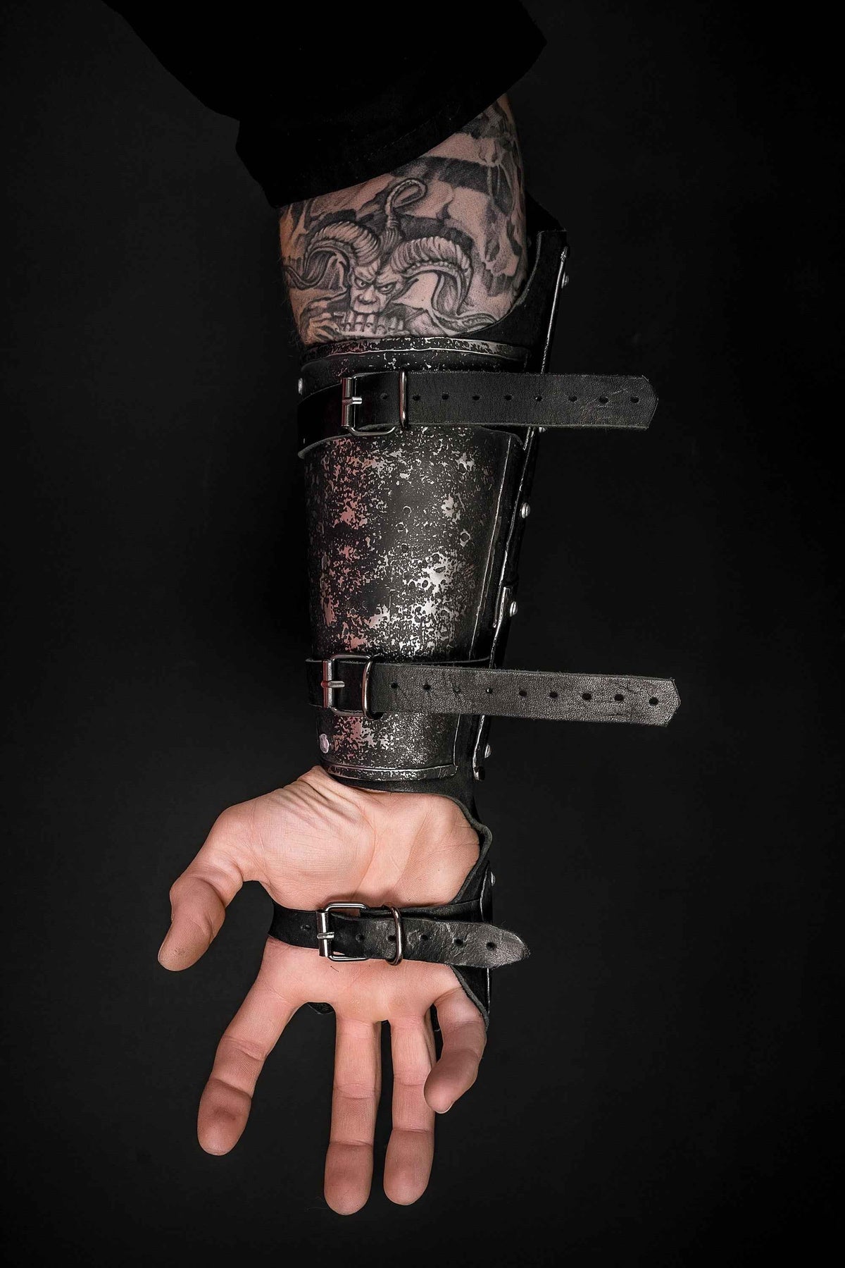 Medieval leather bracers with hand protection | | Wiccan Center