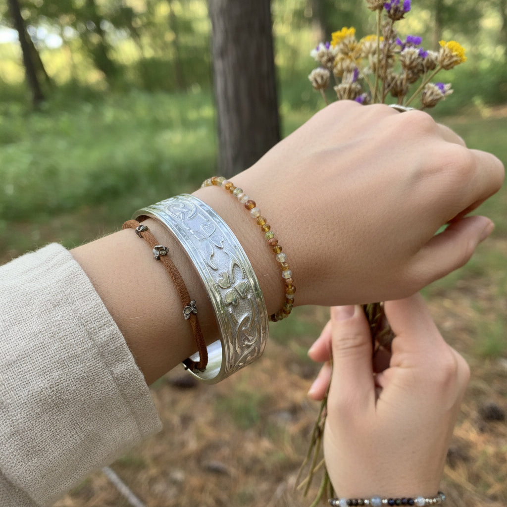 Irish Shamrock Cuff Bracelet | Cuff Bracelet | Wiccan Center