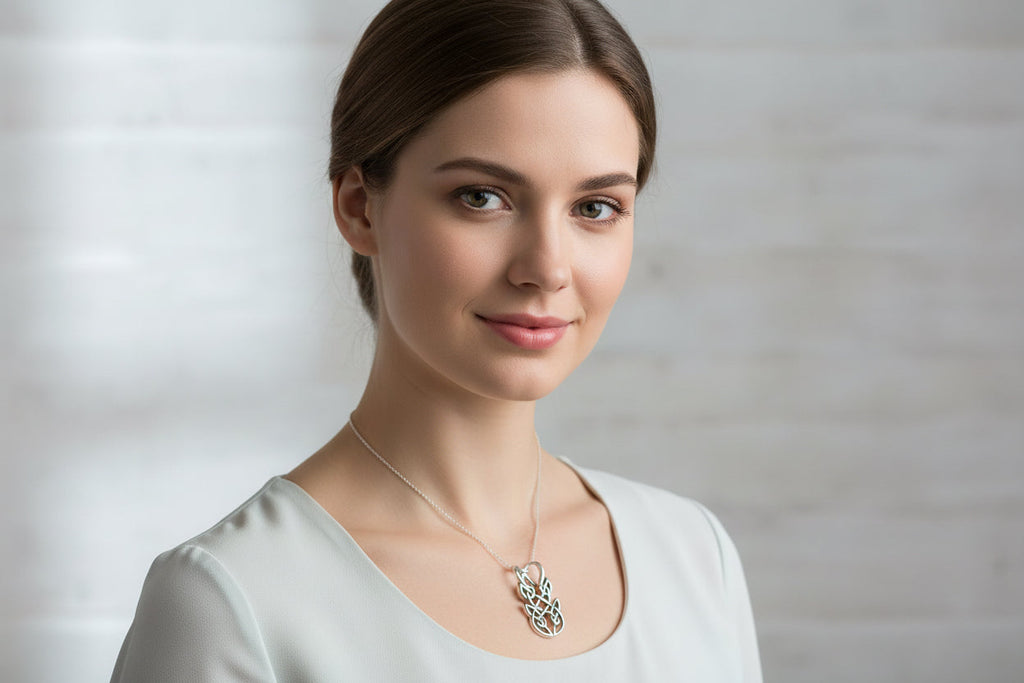 Adria Celtic Knot Necklace in Sterling Silver | Pendant | Wiccan Center