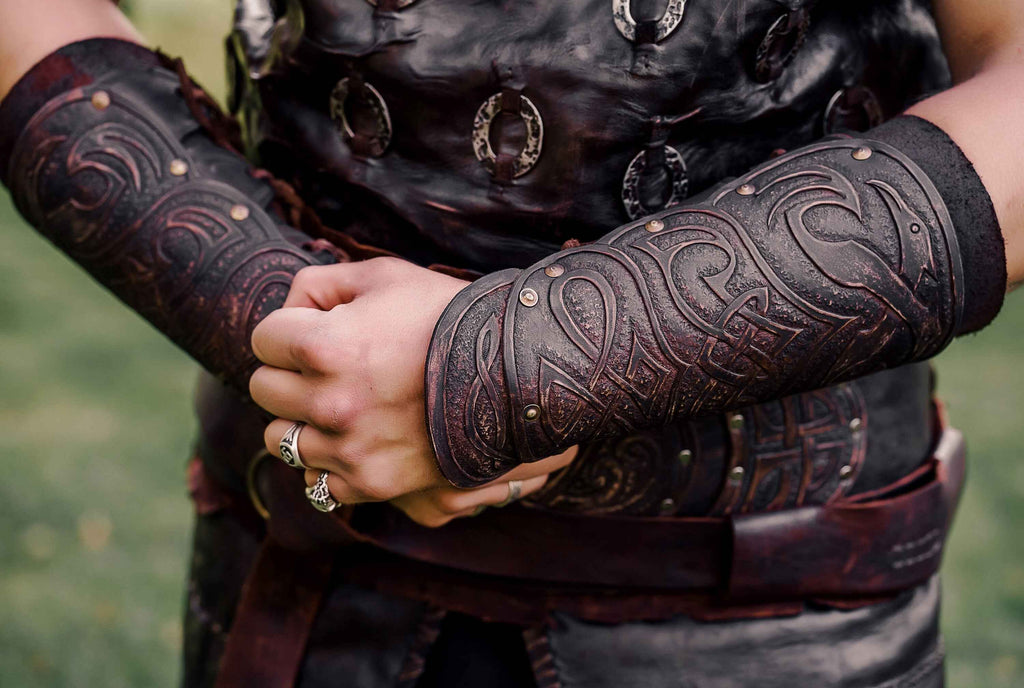 Medieval leather bracers for Larp | | Wiccan Center