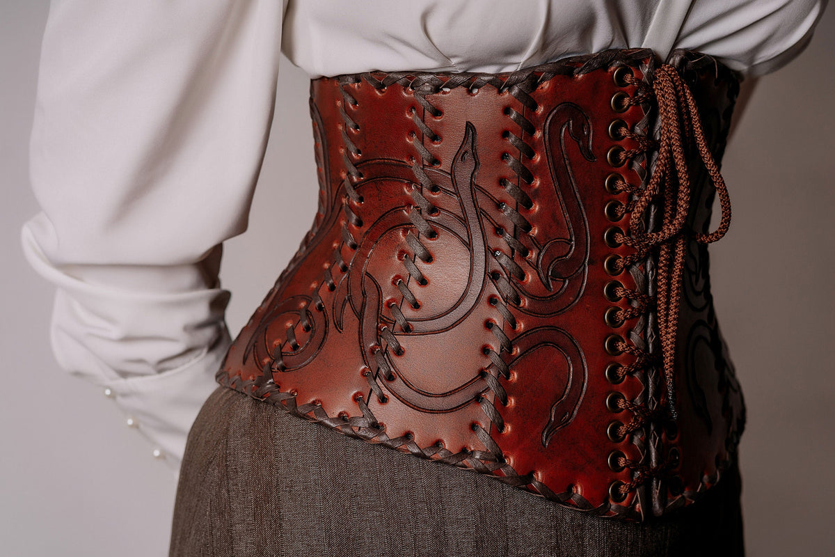 Leather corset belt “Lizaveta” | | Wiccan Center
