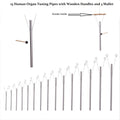 15 Human Organ Healing Tuning Pipes with Wood Hand Stands and 3 Mallets - Louder than Tuning Forks