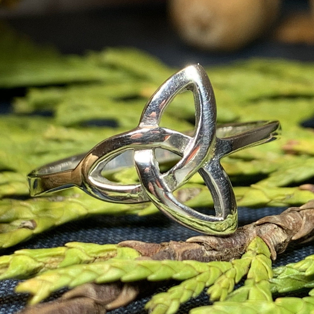 Echo Celtic Trinity Knot Ring in Sterling Silver