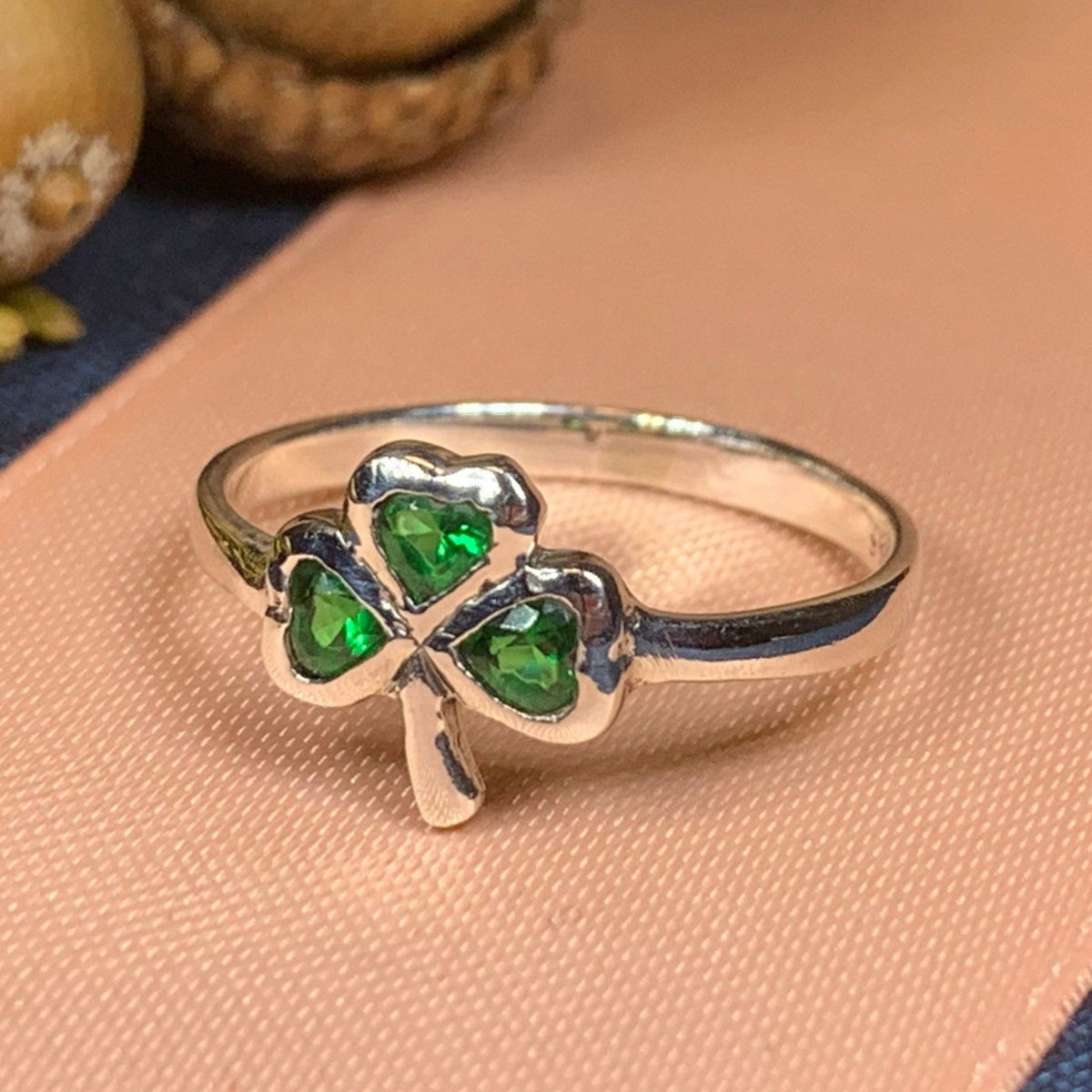 Emerald Isle Irish Shamrock Ring in Sterling Silver | Ring | Wiccan Center