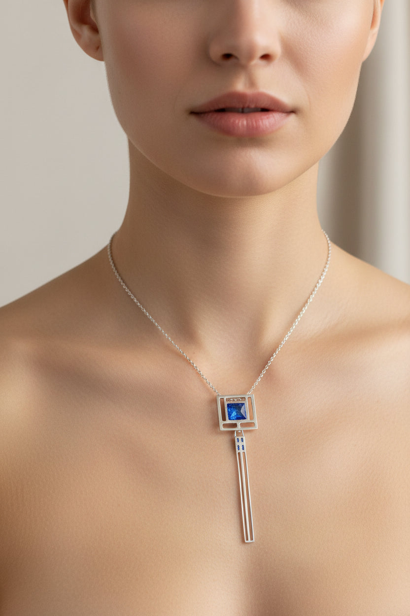 Mackintosh Blue Necklace - Made in Scotland | Pendant | Wiccan Center