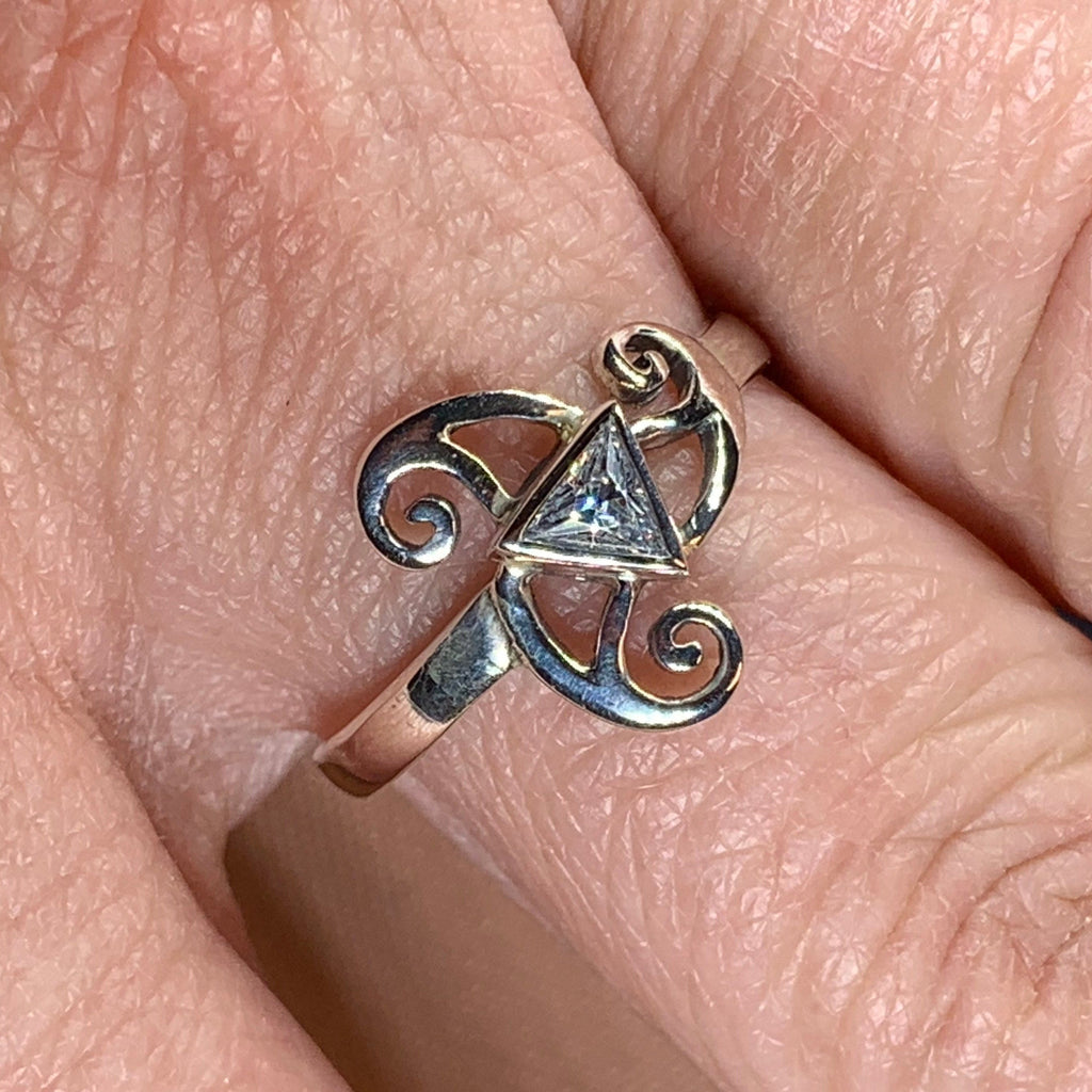 Tara Celtic Triple Spiral Ring in Sterling Silver