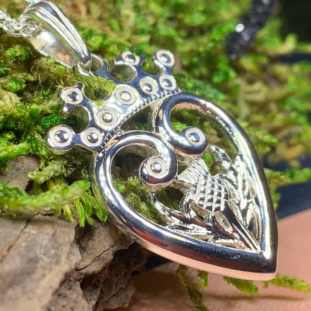 Regal Scottish Thistle Luckenbooth Necklace | Pendant | Wiccan Center