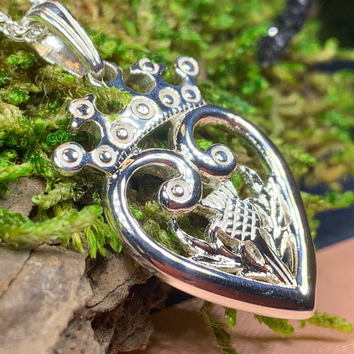 Regal Scottish Thistle Luckenbooth Necklace | Pendant | Wiccan Center