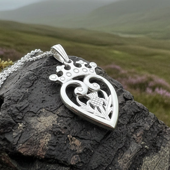 Regal Scottish Thistle Luckenbooth Necklace | Pendant | Wiccan Center