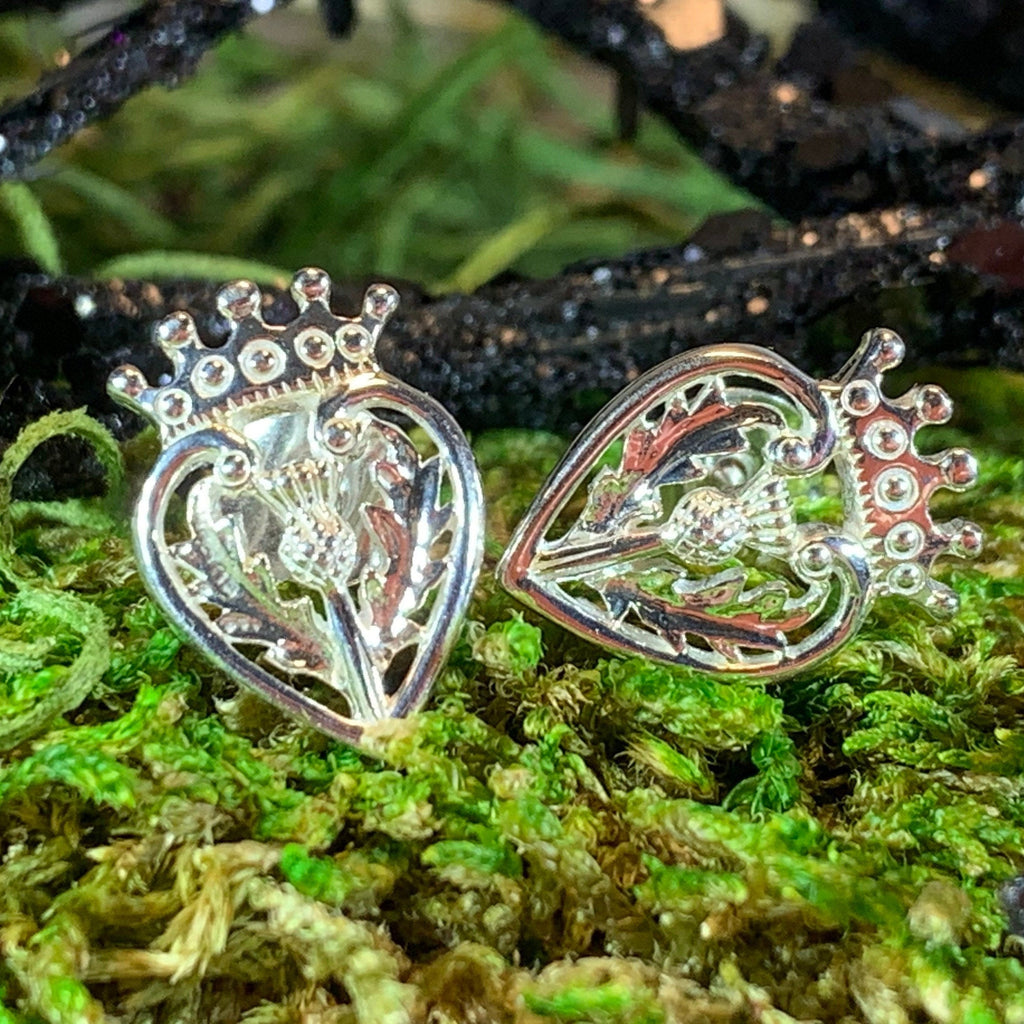 Regal Scottish Thistle Luckenbooth Earrings