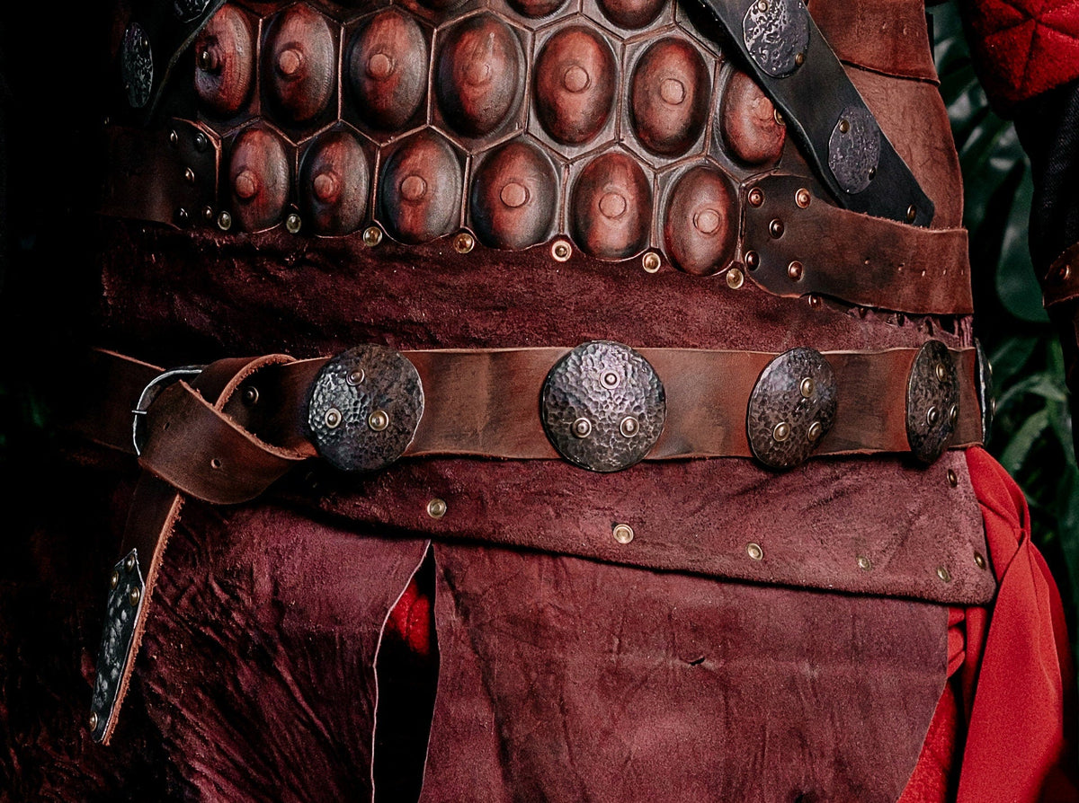 Medieval leather belt with metal plates | | Wiccan Center
