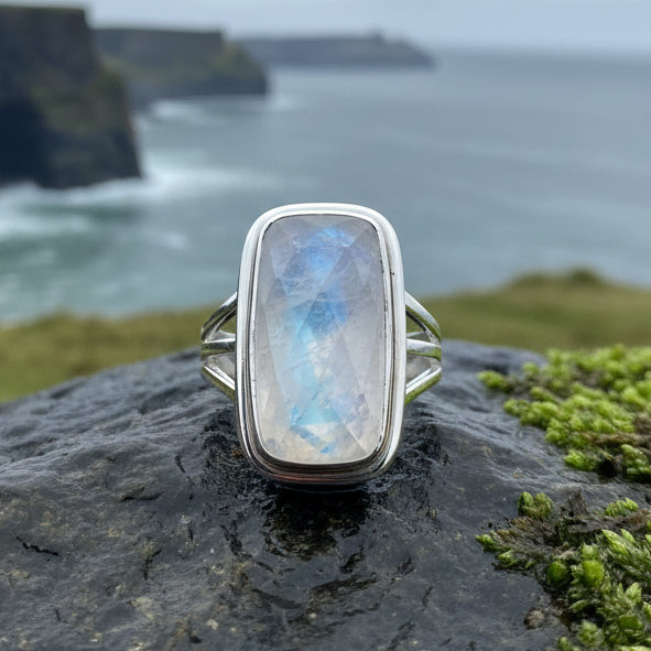 Celtic Dream Moonstone Statement Ring in Sterling Silver | Ring | Wiccan Center