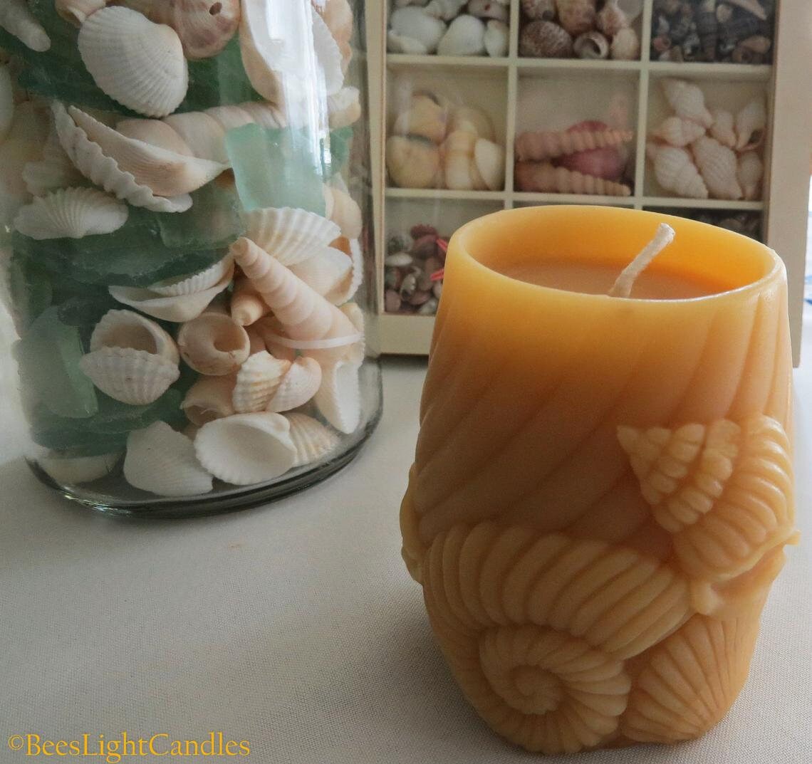 Seashell Beeswax Candle Set | Candles | Wiccan Center