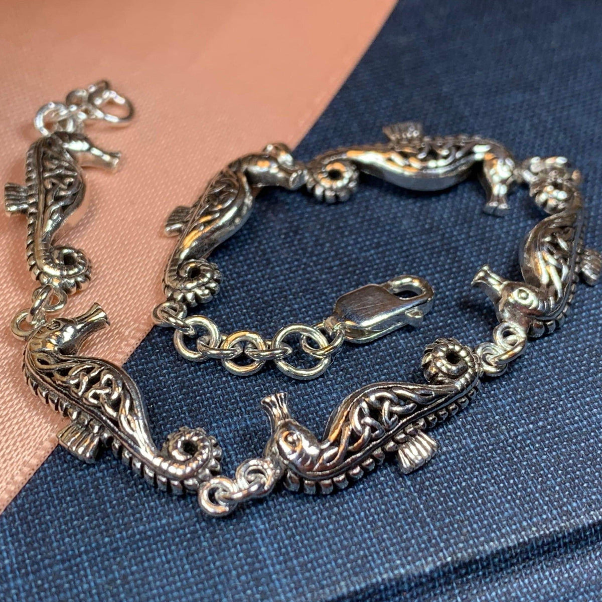 Celtic Seahorse Bracelet in Sterling Silver | Bracelet | Wiccan Center