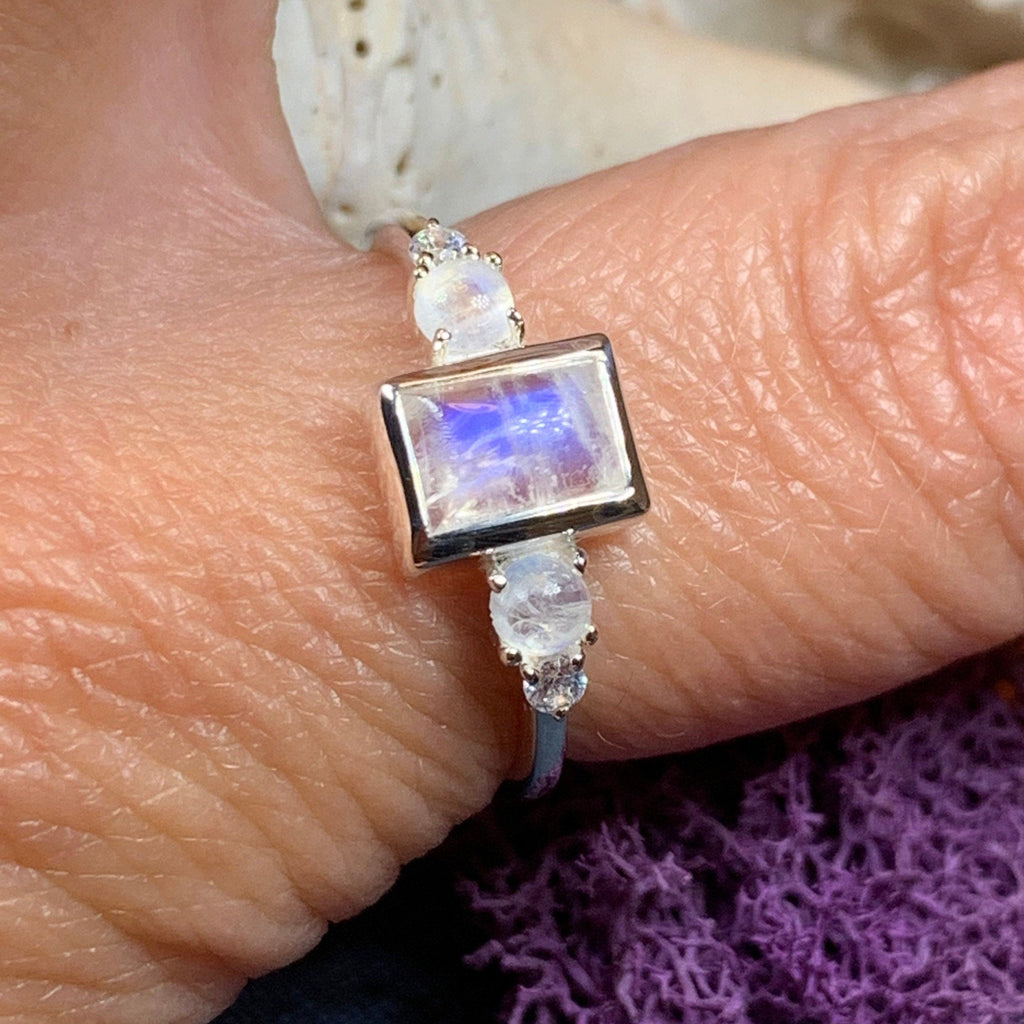 Anja Moonstone Ring in Sterling Silver