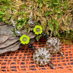 Lotus Autumn Earrings | Dangle Earrings | Wiccan Center