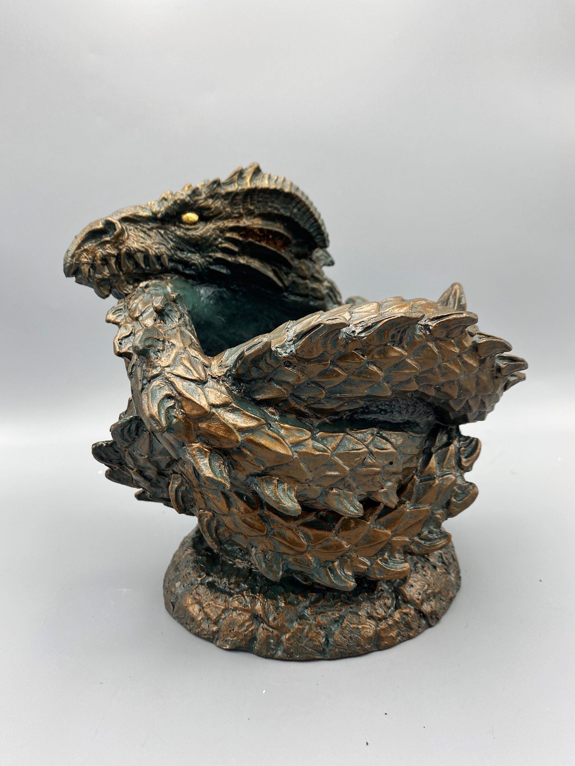 Coiled Dragon Planter, Large Version
