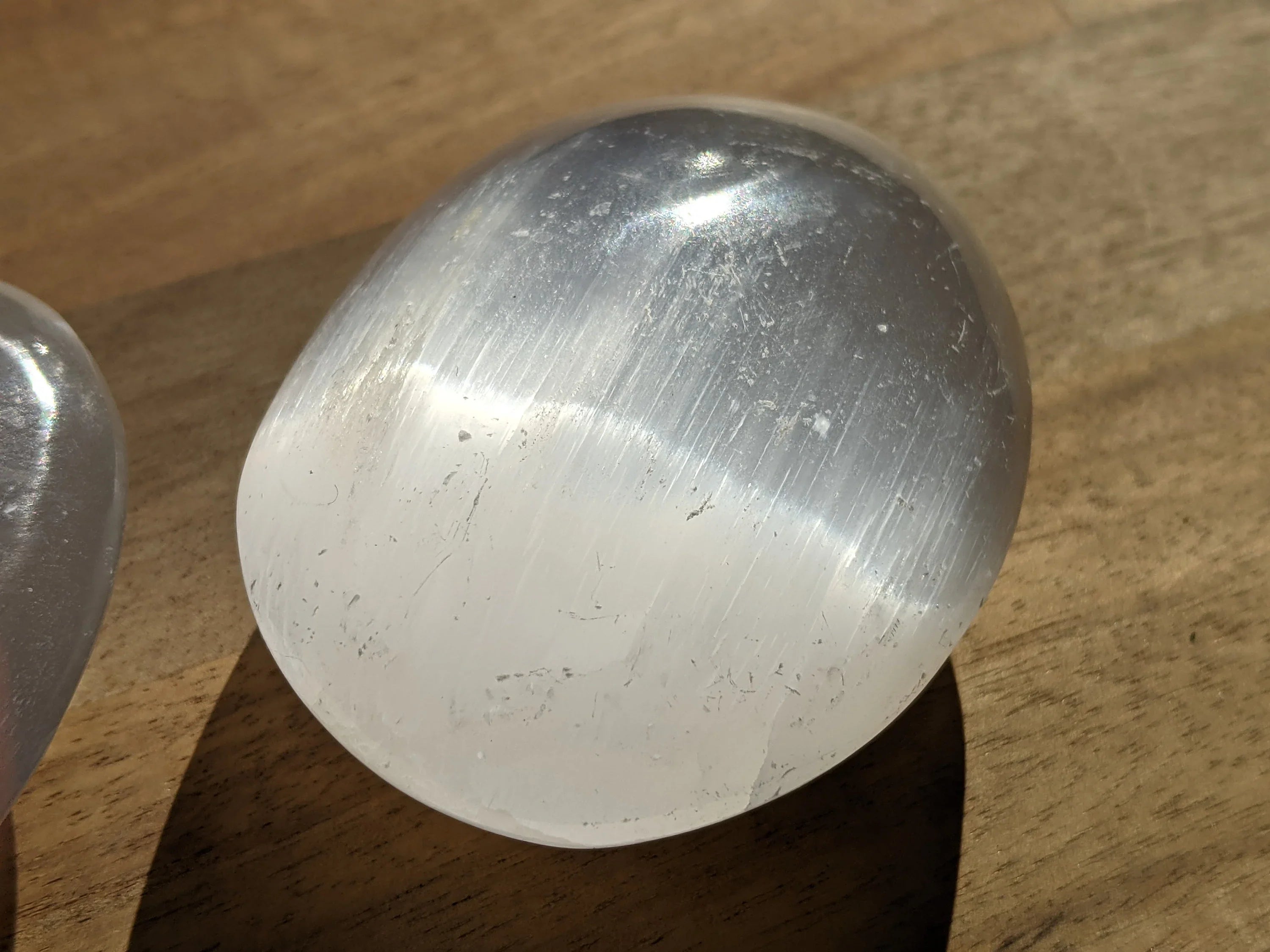 Selenite Palm Stones | | Wiccan Center