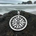 Wonderful Journey Compass Necklace in Sterling Silver