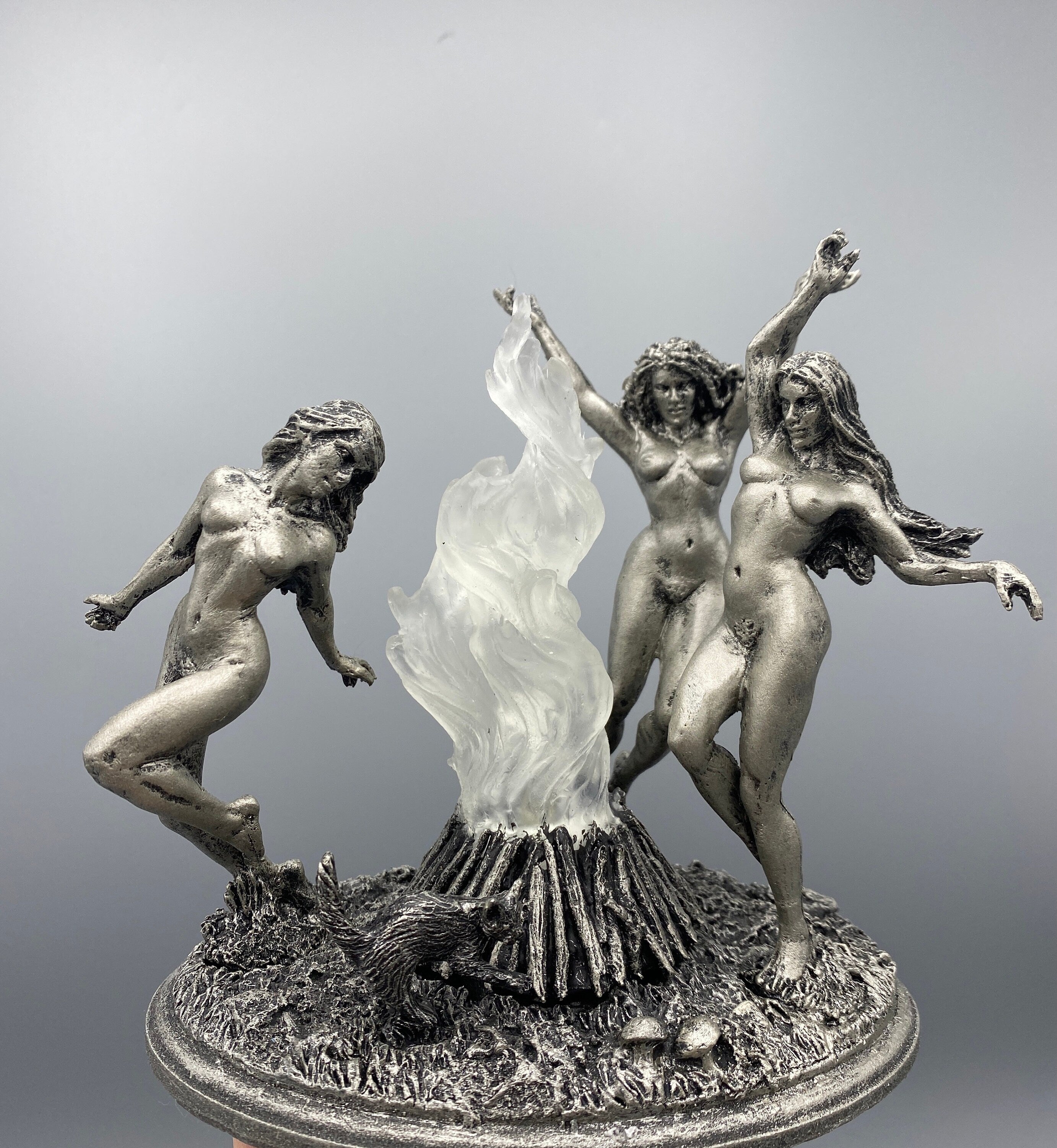 Witch's Sabbath Sculpture, with LED light feature
