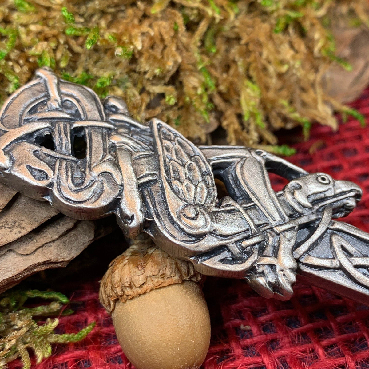 Celtic Raven Kilt Pin - Handmade in Scotland