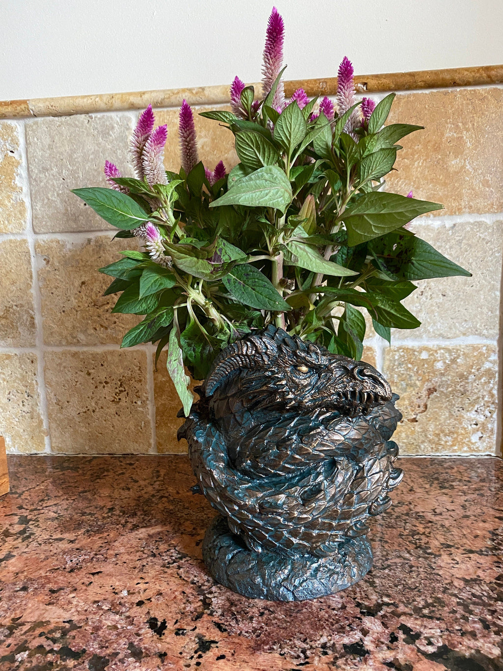 Coiled Dragon Planter, Large Version