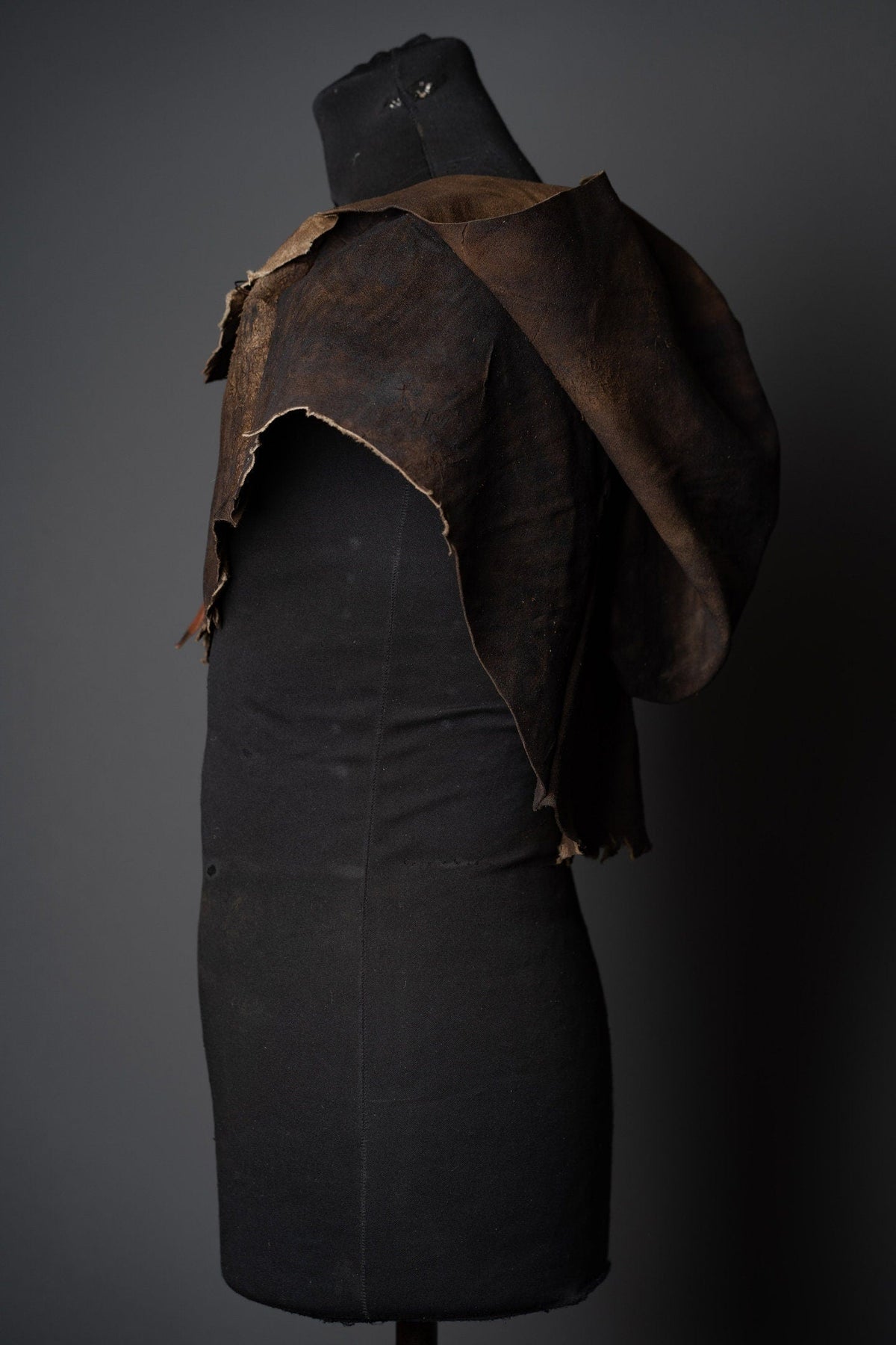 Medieval warlord leather hood with mantle | | Wiccan Center