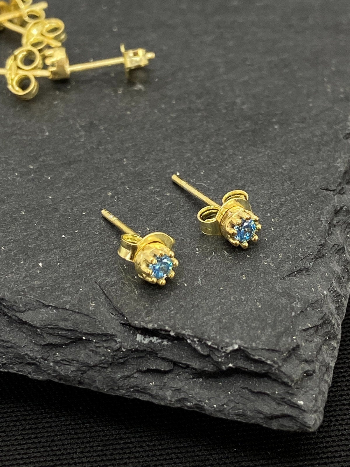 Birthstone Stud Earrings by SilverGoldandRose | earrings | Wiccan Center
